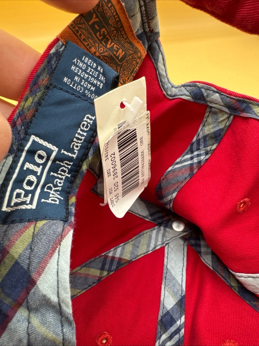 NWT Polo Ralph Lauren Red Sportsman Naval Madison Ave Hat DEADSTOCK Distressed - Picture 10 of 10